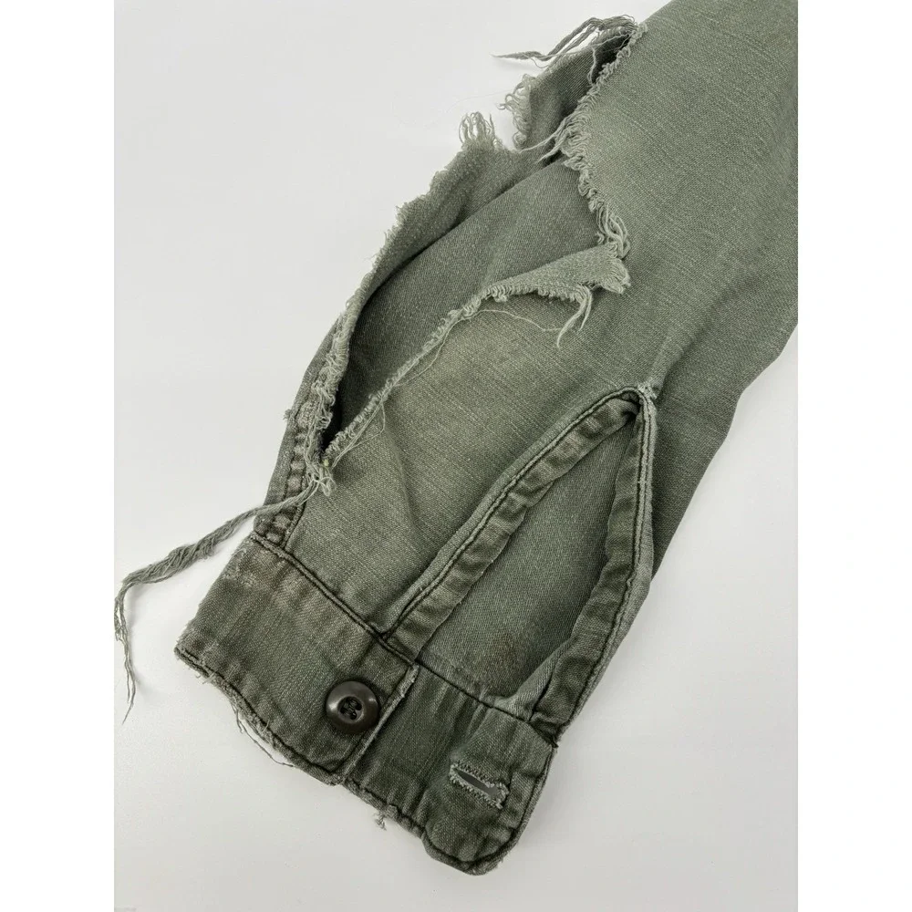 Vietnam Jacket OG-107 Coat US Army War Fatigue Cotton Sateen Vintage Green